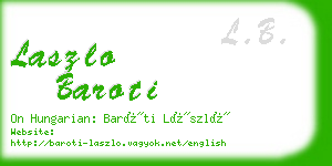 laszlo baroti business card